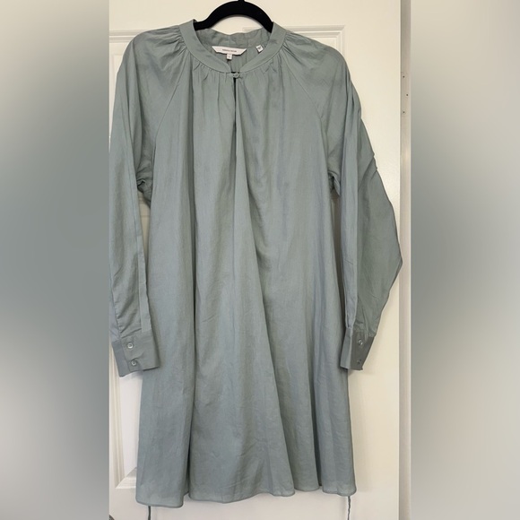 Rebecca Taylor long Sleeve Cotton belted Shirt Dress Size Large - Picture 5 of 15